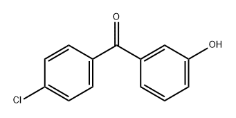 (4-Chlorophenyl)(3-hydroxyphenyl)methanone 结构式