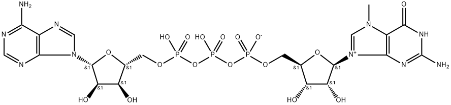 N7-甲基鸟苷-5'-三磷酸-5'-腺苷 结构式