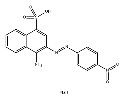 1-Naphthalenesulfonic acid, 4-amino-3-[2-(4-nitrophenyl)diazenyl]-, sodium salt (1:1) 结构式