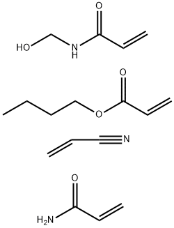 丙烯酰胺-丙烯腈-丙烯酸丁酯-N-羟甲基丙烯酰胺的共聚物 结构式