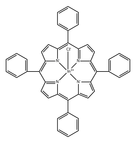 铟(III) 内消旋 - 四苯基卟啉氯化 结构式