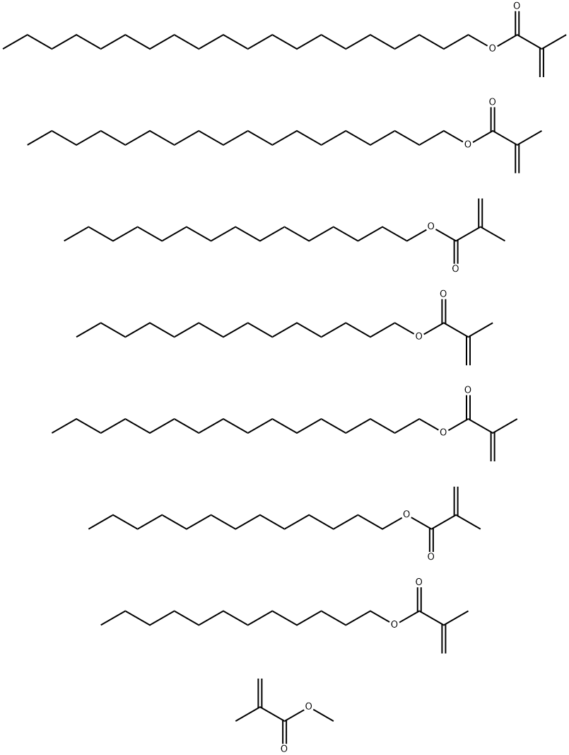 2-Propenoic acid, 2-methyl-, dodecyl ester, polymer with eicosyl 2-methyl-2-propenoate, hexadecyl 2-methyl-2-propenoate, methyl 2-methyl-2-propenoate, octadecyl 2-methyl-2-propenoate, pentadecyl 2-methyl-2-propenoate, tetradecyl 2-methyl-2-propenoate and  结构式