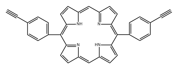 5,15-双(4--乙炔基苯基)卟啉 结构式