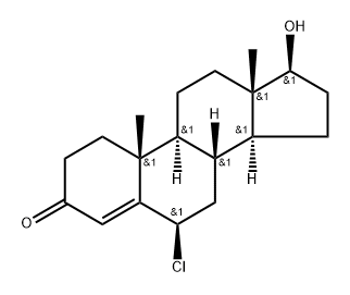 4-Androsten-6β-chloro-17β-ol-3-one 结构式