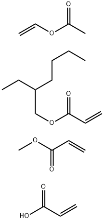 2-Propenoic acid, polymer with ethenyl acetate, 2-ethylhexyl 2-propenoate and methyl 2-propenoate 结构式