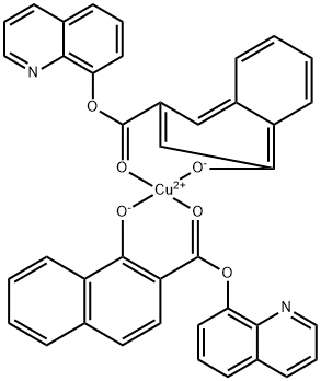 Bis(8-quinolinyl 1-hydroxy-2-naphthalenecarboxylato-O1,O2')copper 结构式