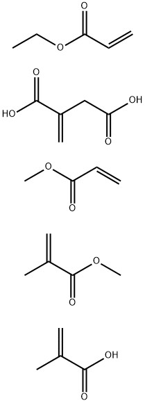 Methyl acrylate, ethyl acrylate, methacrylic acid, methyl methacrylate , itaconic acid polymer 结构式