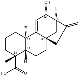 12ALPHA-羟基贝壳杉-9(11),16-二烯-18-酸 结构式