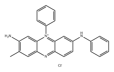 3-methyl-8-N,10-diphenylphenazin-10-ium-2,8-diamine:chloride 结构式