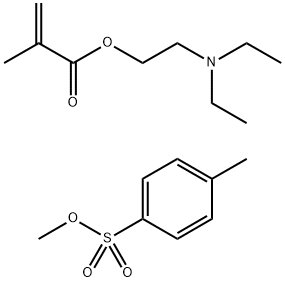 2-甲基-2-丙烯酸-2-(二乙基氨基)乙酯均聚物与4-甲基苯磺酸甲酯的化合物 结构式