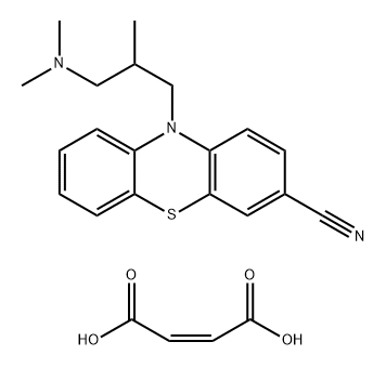 氰美马嗪马来酸 结构式