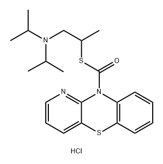 10H-Pyrido[3,2-b][1,4]benzothiazine-10-carbothioic acid, S-[2-[bis(1-methylethyl)amino]-1-methylethyl] ester, hydrochloride (1:1) 结构式