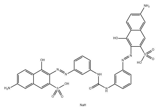 2-Naphthalenesulfonic acid, 3,3'-[carbonylbis(imino-3,1-phenyleneazo)]bis[7-amino-4-hydroxy-, disodium salt 结构式