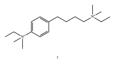 Ammonium, (4-(p-ethyldimethylammoniophenyl)butyl)ethyldimethyl-, diiodide 结构式
