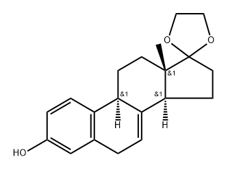 Estra-1,3,5(10),7-tetraen-17-one, 3-hydroxy-, cyclic 1,2-ethanediyl acetal 结构式