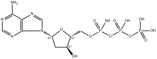 2'-脱氧腺苷 5'-O-(1-硫代三磷酸酯) 结构式