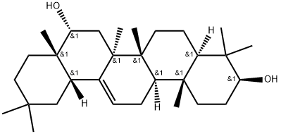 齐墩果烷-12-烯-3Β,16Α-二醇 结构式