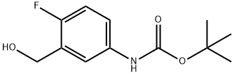 (4-氟-3-(羟甲基)苯基)氨基甲酸叔丁酯 结构式
