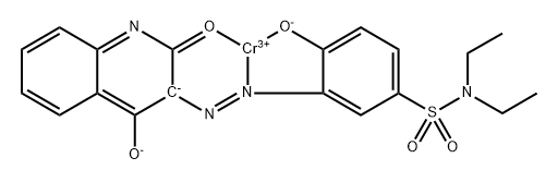 Chromium, [3-[[2,3-dihydro-4-hydroxy-2-(oxo-κO)-3-quinolinyl]azo-κN1]-N,N-diethyl-4-(hydroxy-κO)benzenesulfonamidato(3-)]- 结构式