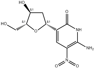 6-Amino-5-nitro-3-(2'-deoxy-b-D-ribofuranosyl)-2(1H)-pyridone 结构式