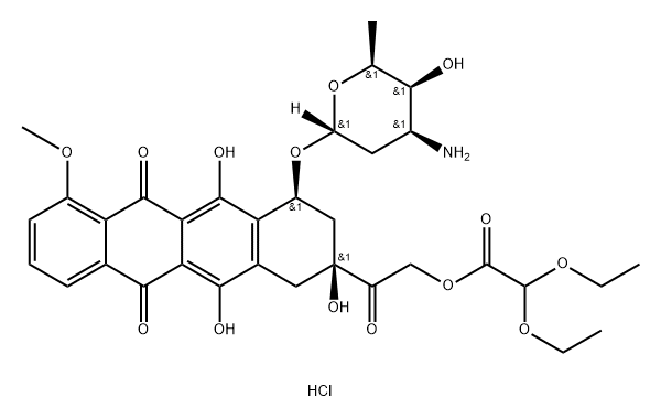 化合物 DETORUBICIN HCL 结构式