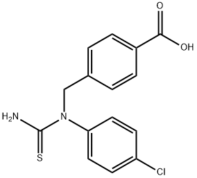 Benzoic acid, 4-[[(aminothioxomethyl)(4-chlorophenyl)amino]methyl]- 结构式