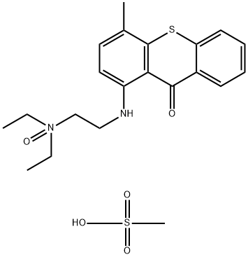 9H-Thioxanthen-9-one, 1-[[2-(diethyloxidoamino)ethyl]amino]-4-methyl-, methanesulfonate (1:1) 结构式