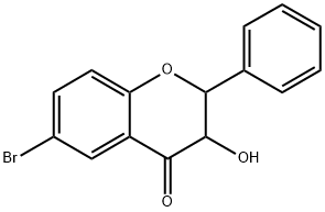 6-Bromo-3-hydroxy-2-phenylchroman-4-one 结构式