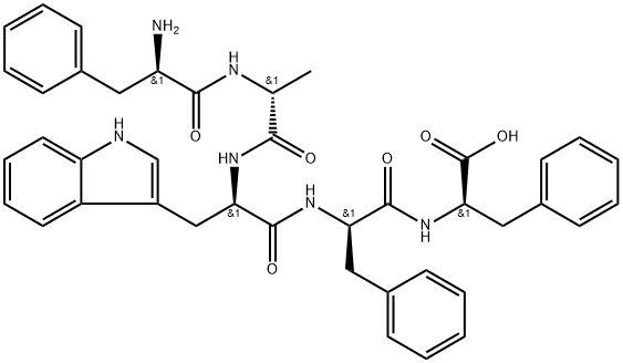 (2R,5R,8R,11R,14R)-8-((1H-Indol-3-yl)methyl)-14-amino-2,5-dibenzyl-11-methyl-4,7,10,13-tetraoxo-15-phenyl-3,6,9,12-tetraazapentadecan-1-oic acid 结构式
