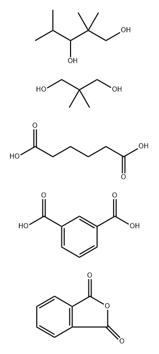 1,3-苯二甲酸与2,2-二甲基-1,3-丙二醇、己二酸、1,3-异苯并呋喃二酮和2,2,4-三甲基-1,3-丙二醇的聚合物 结构式