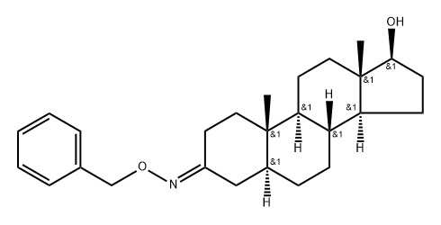 17β-Hydroxy-5α-androstan-3-one O-benzyl oxime 结构式