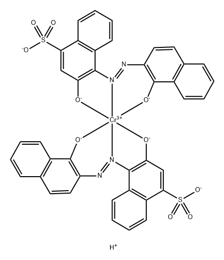 Chromate(3-), bis[3-(hydroxy-κO)-4-[[1-(hydroxy-κO)-2-naphthalenyl]azo-κN1]-1-naphthalenesulfonato(3-)]-, trihydrogen 结构式