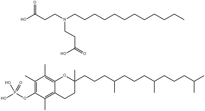 月桂亚氨基二丙酸生育酚磷酸酯盐二钠 结构式