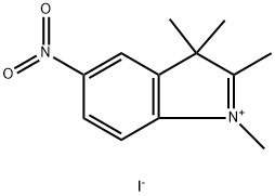 1,2,3,3 -四甲基- 5 -硝基- 3H -吲哚- 1 -碘化铵 结构式