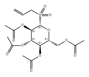 .beta.-D-Glucopyranose, 1-deoxy-1-(2-propenylsulfonyl)-, tetraacetate 结构式