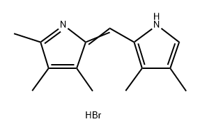1H-Pyrrole, 3,4-dimethyl-2-[(3,4,5-trimethyl-2H-pyrrol-2-ylidene)methyl]-, hydrobromide (1:1) 结构式