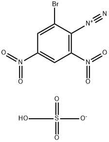 6-Bromo-2,4-dinitrobenzenediazonium·sulfuric acid hydrogenanion 结构式
