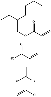 2-丙烯酸、氯乙烯、1,1-二氯乙烯和2-丙烯酸-2-乙基己酯的聚合物 结构式