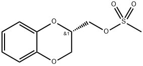 (S)-(2,3-二氢苯并[B][1,4]二噁英-2-基)甲基磺酸盐 结构式