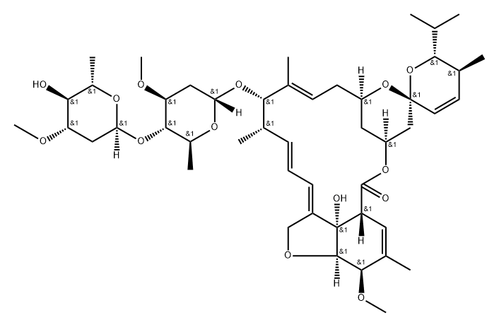 25-De(1-methylpropyl)-25-(1-methylethyl)avermectin A1a 结构式