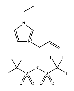 3-烯丙基-1-乙基-1H-咪唑-3-鎓 双(三氟甲烷磺酰)亚胺盐 结构式