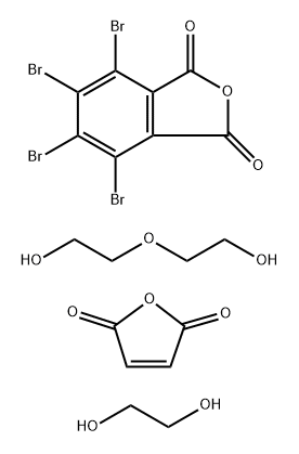 1,3-Isobenzofurandione, 4,5,6,7-tetrabromo-, polymer with 1,2-ethanediol, 2,5-furandione and 2,2-oxybisethanol 结构式