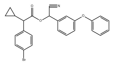 4-Bromo-α-cyclopropylbenzeneacetic acid cyano(3-phenoxyphenyl)methyl ester 结构式