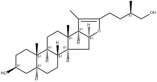 (25R)-5α-Furost-20(22)-ene-3β,26-diol 结构式