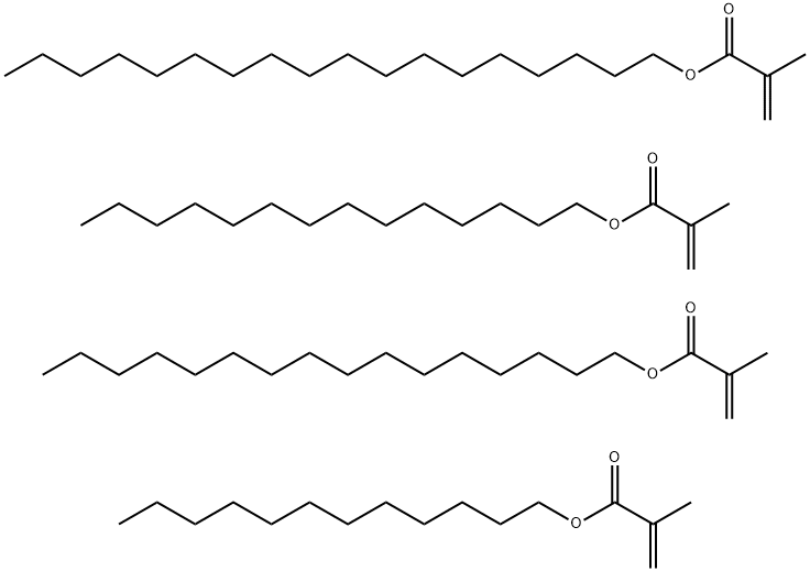 2-甲基-2-丙烯酸十二烷基酯和2-甲基-2-丙烯酸十六烷基酯、2-甲基-2-丙烯酸二八烷基酯和2-甲基-2-丙烯酸十四烷基酯的聚合物 结构式