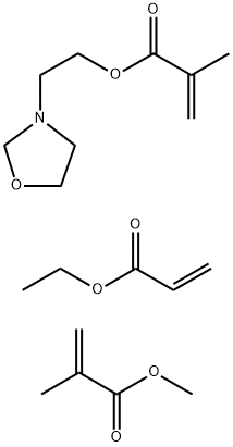 2-Propenoic acid, 2-methyl-, methyl ester, polymer with ethyl 2-propenoate and 2-(3-oxazolidinyl)ethyl 2-methyl-2-propenoate 结构式