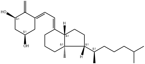 1α-hydroxy-5,6-trans-vitamin D3 结构式