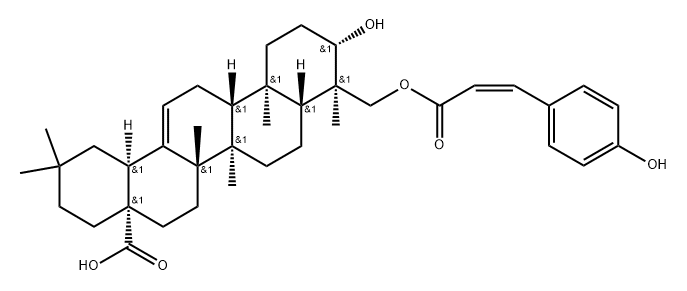 (Z)-23-香豆酰常春藤皂苷元 结构式