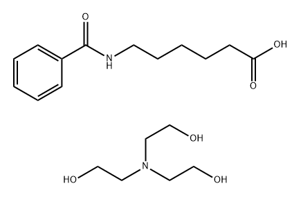 6-(苯甲酰基氨基)己酸与2,2',2''-次氮基三乙醇的化合物 结构式