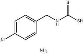 Carbamodithioic acid, [(4-chlorophenyl)methyl]-, monoammonium salt (9CI) 结构式